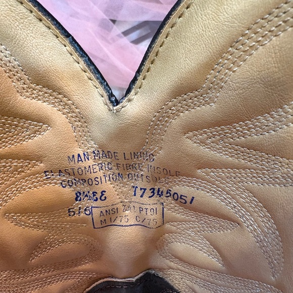 Vintage Black Western Leather Boots men’s size 8 1/2 EE wide - Picture 11 of 11